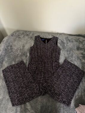 Apt. 9 Black and White Speckled Jumpsuit